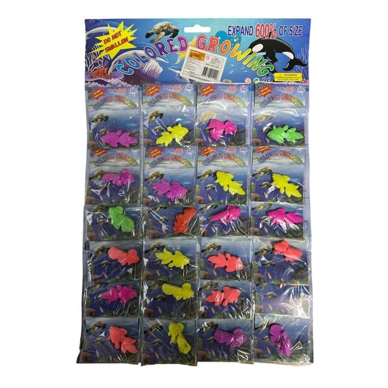Kit Com 24 Bichos Gel peixinhos Animais Que Cresce Na Água