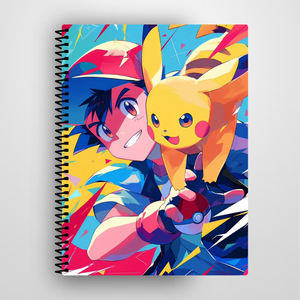 Caderno Pokemon Personalizado Capa Dura 1 e 10 Matérias Escolar Universitário