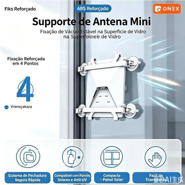 ONEX Suporte de Ventosa para Starlink Mini Fixação no Para-Brisa Resistente ao Calor e Frio Fácil Instalação Sem Furos p