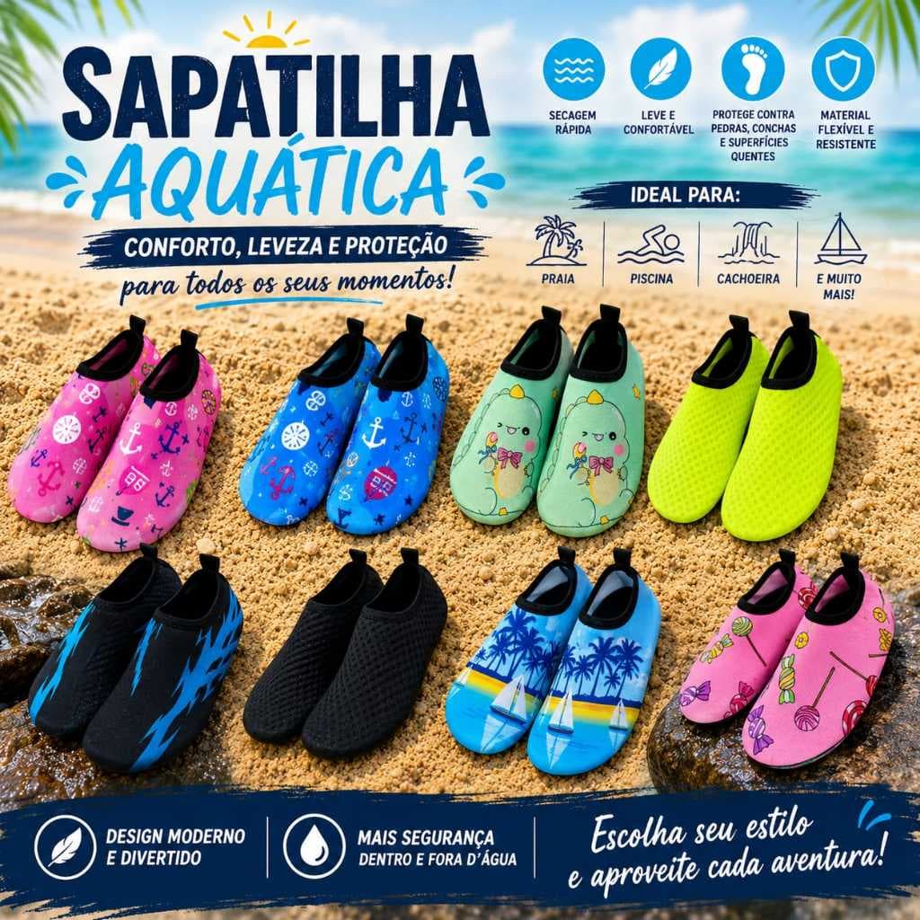 Sapatos E Meias De Praia Para Mergulho Com Snorkel – De Vadear Antiderrapantes De Secagem Rápida Meninos e Meninas