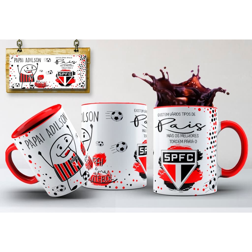 Caneca Melhores Pais Pai Torcedor Flork Times SP