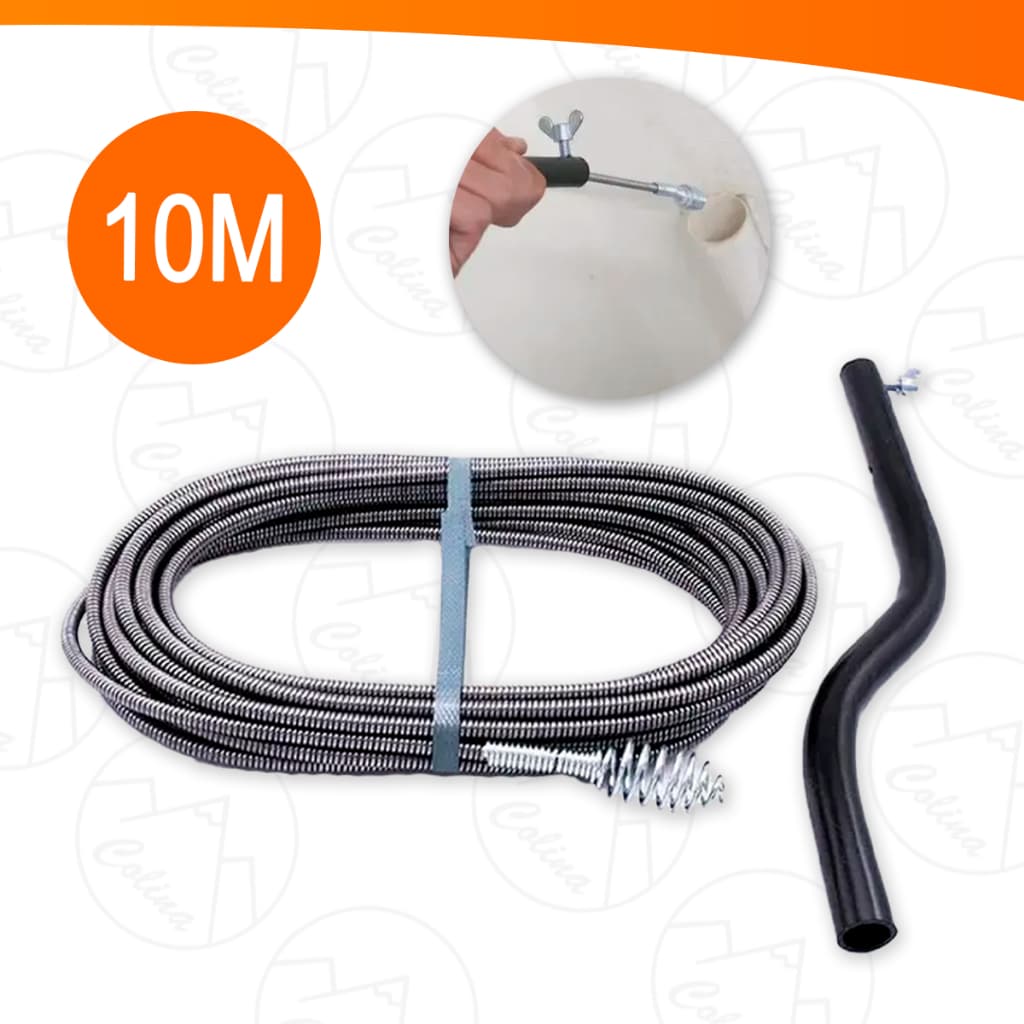 Desentupidor Manual Profissional 10M Canos Esgoto Encanamento Em Geral Importadora Util