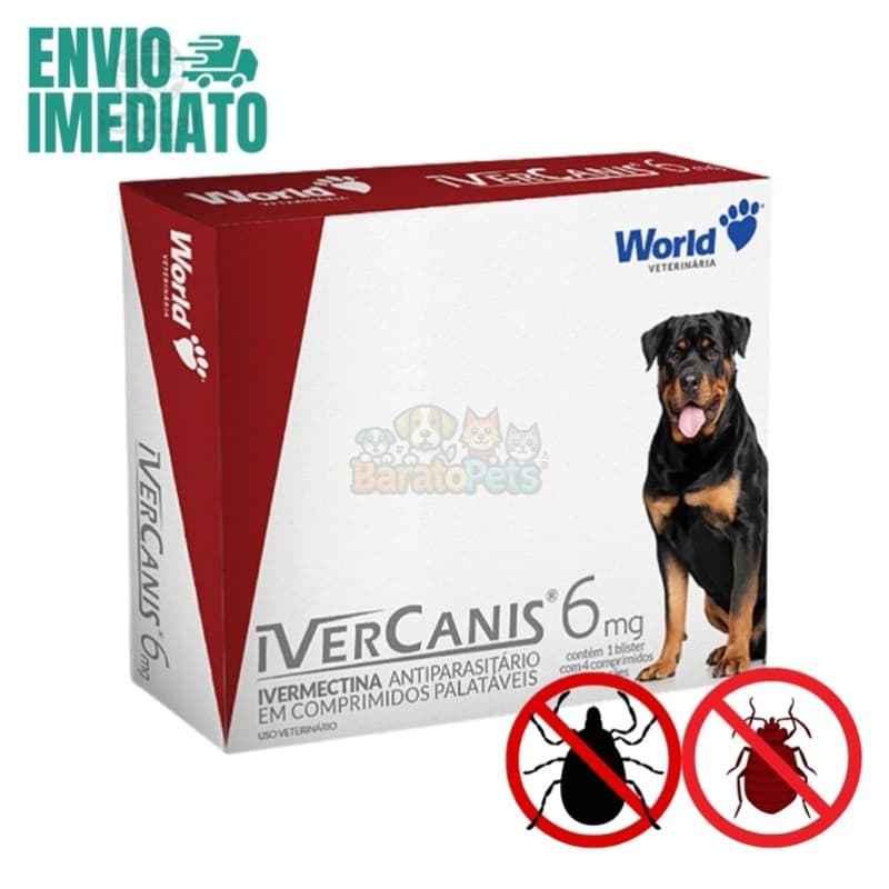 Remédio para pulgas e carrapatos, proteção de 6 meses com envio rápido e imediato.