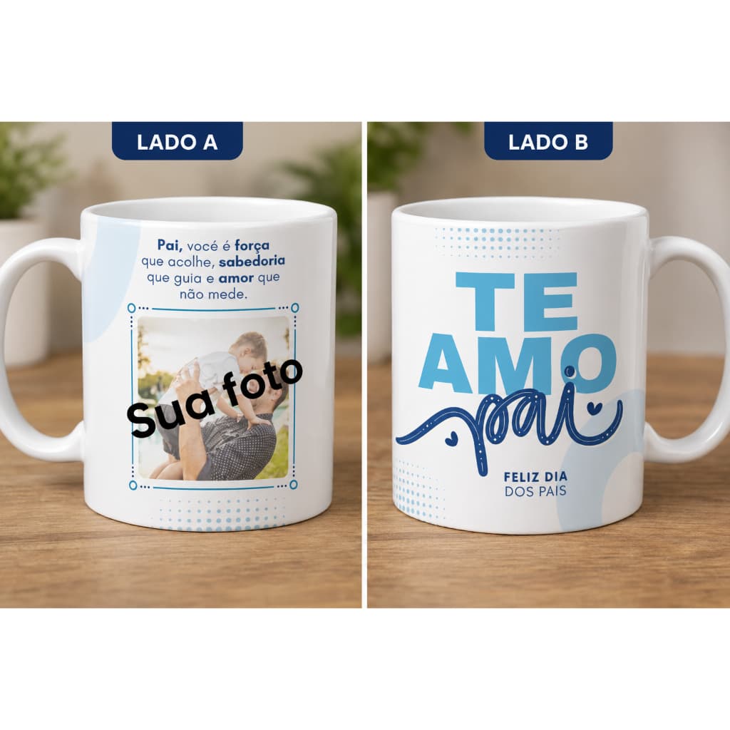 Caneca Dia dos Pais Personalizada/ Caneca Pais Foto