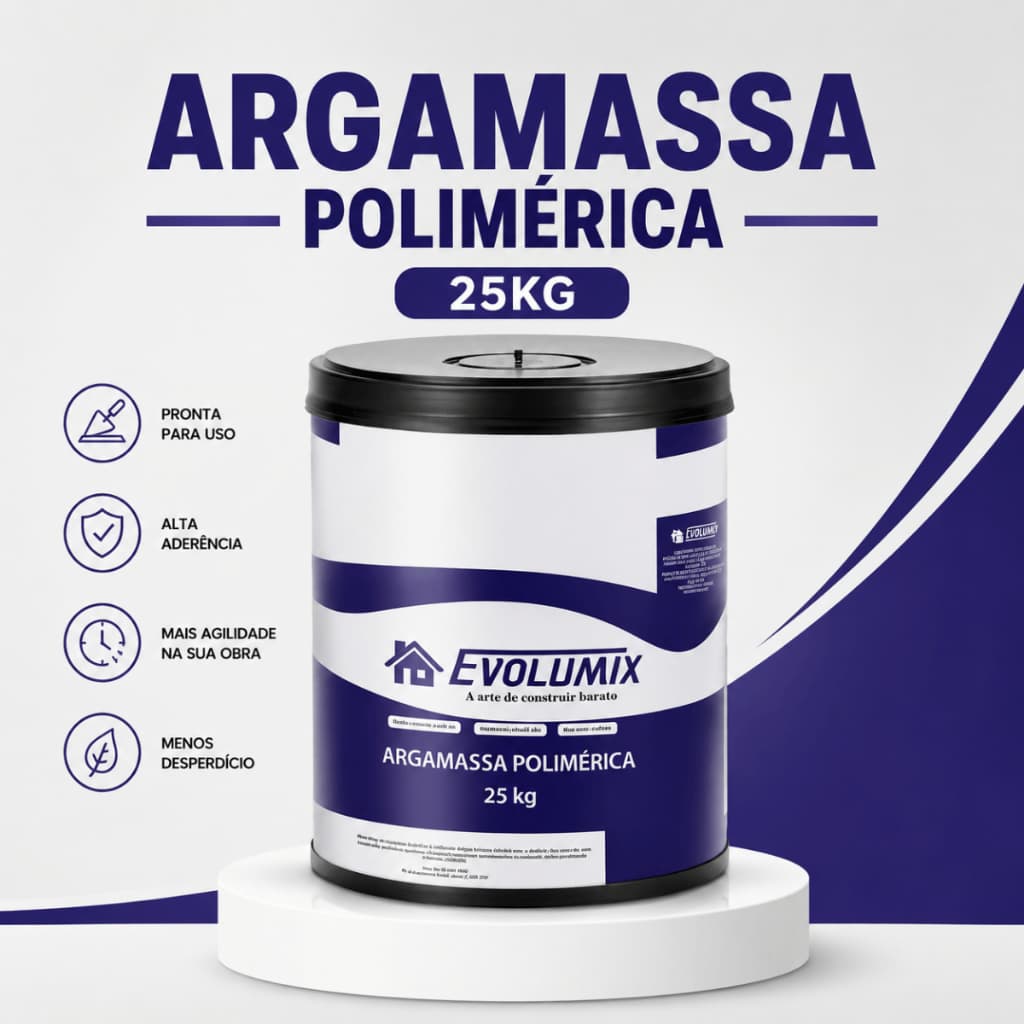 Argamassa Polimérica 25kg Pronta Uso Para Assentamento De Blocos E Tijolos