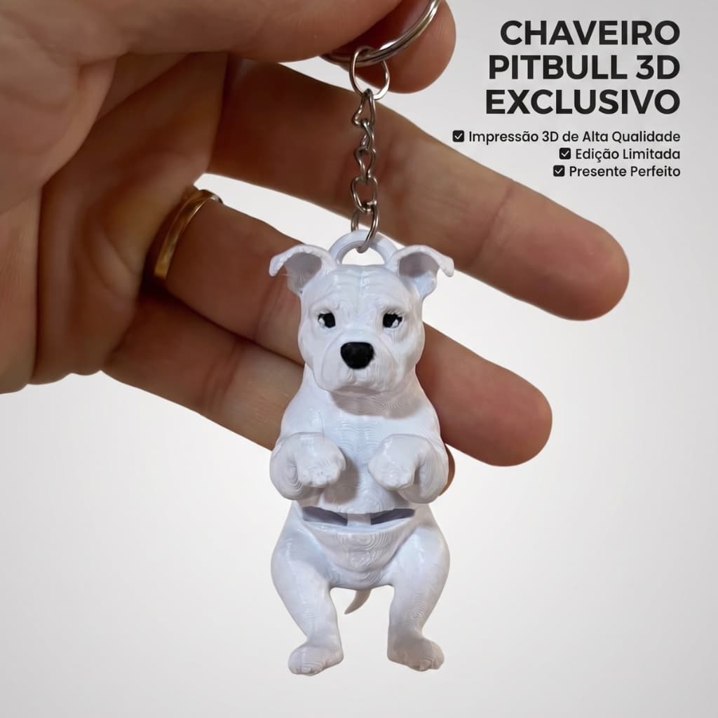 Chaveiro Cachorro Articulado Impressão 3D Personalizado – Coleção Pet