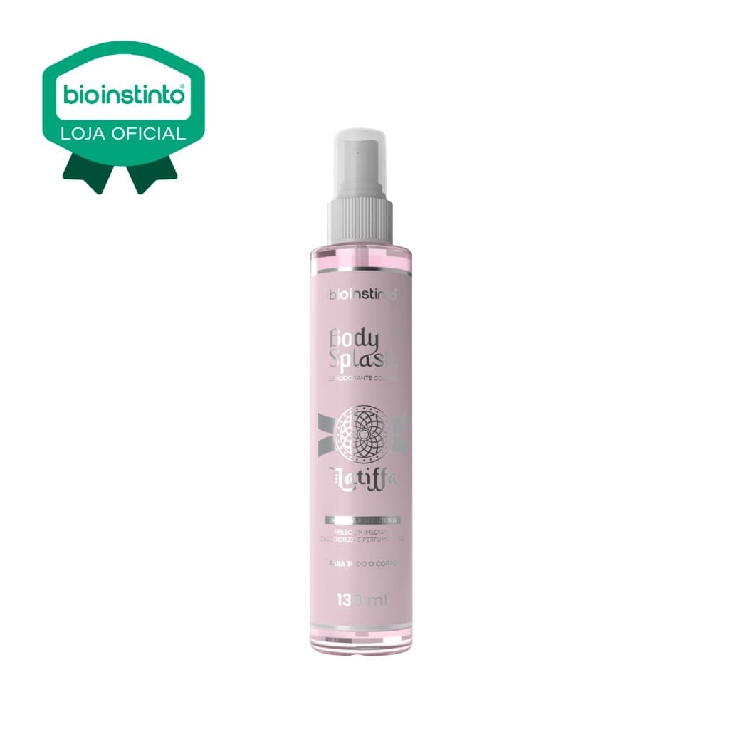 01 un Body Splash LATIFFA Bio Instinto 130ml Desodorante Colônia Feminino Lançamento Delicado