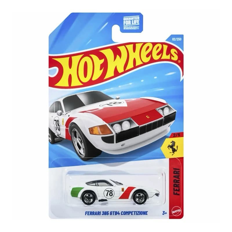 Carrinho Miniatura Hot Wheels Ferrari 365 GTB4 Competizione Branca