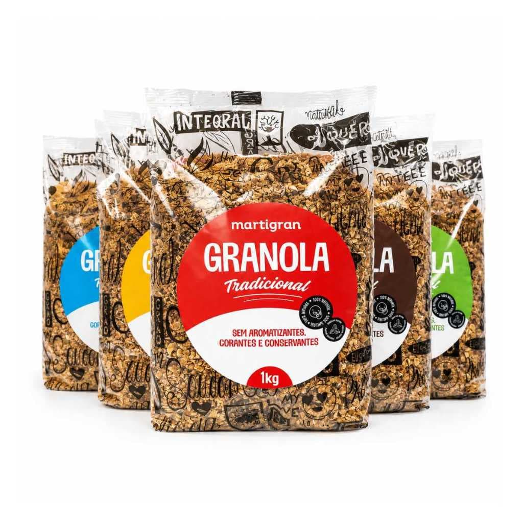 Granola Martigran 100% Natural Sem Corantes Conservantes Aromatizantes Vários Sabores Crocante 1 Kg!