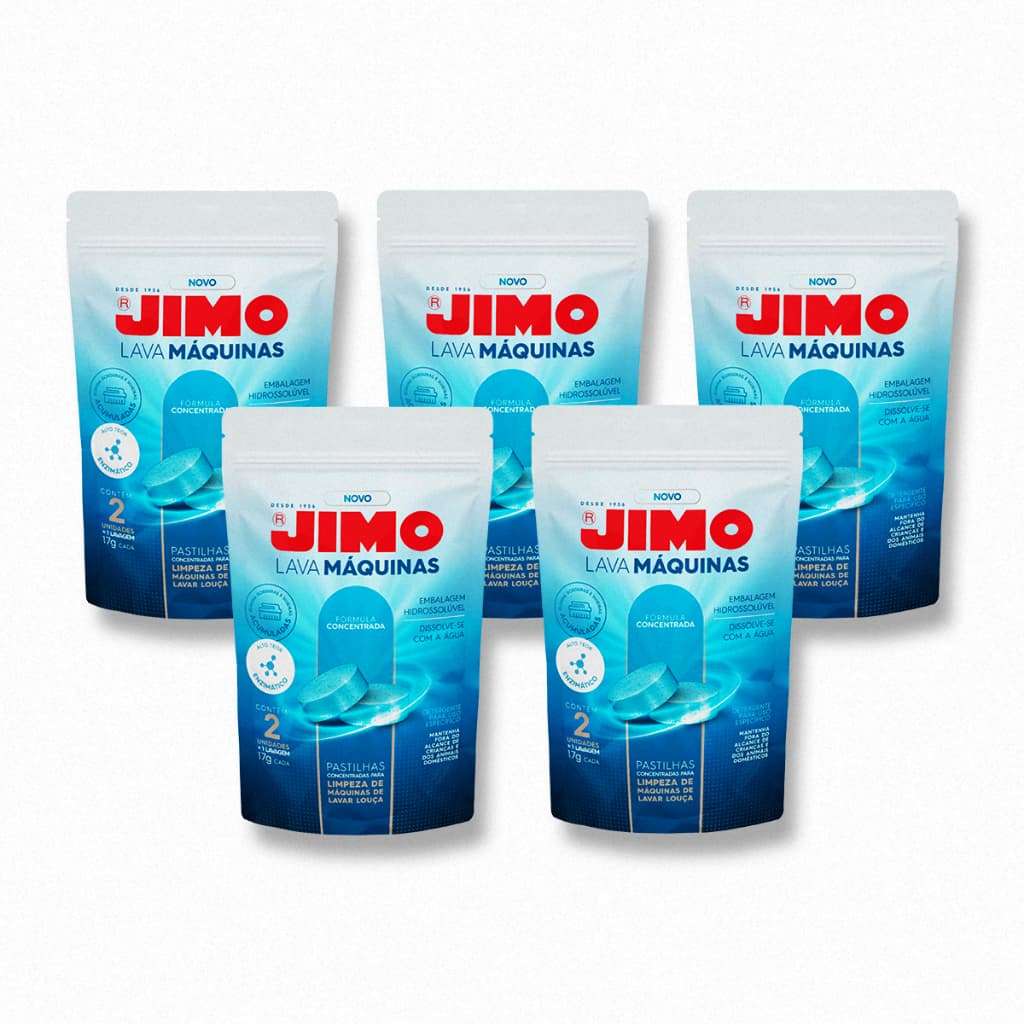 Jimo Lava Máquina de Lavar Louça 1 2 3 4 ou 5 Pastilha 17g Remove Odor Sem Cloro Limpeza Facil
