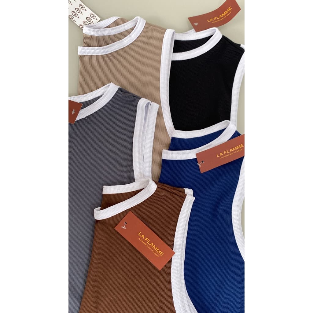 Regata canelada bicolor feminina premium blusa feminina camisa bicolor regata bicolor moda gringa