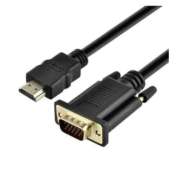 Cabo Conversor Adaptador Hdmi Macho X Vga Macho 1.8 Metros Notebook Para Monitor ou Televisão