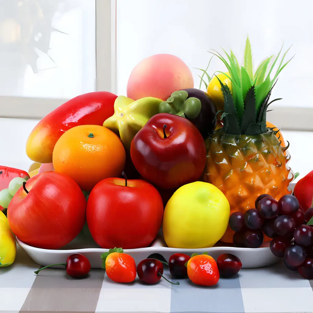 Kit 10 a 12 Frutas Sortidas Artificiais Textura Realista Decorativas