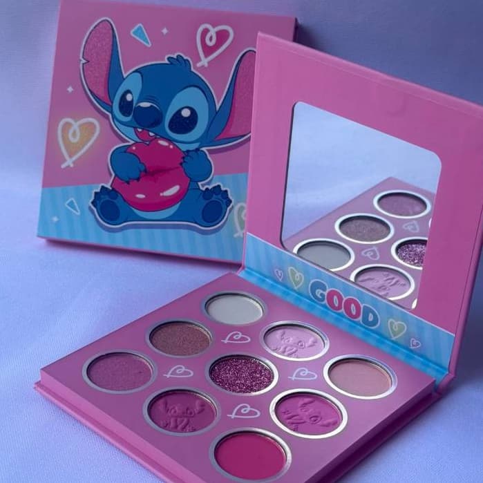 Maquiagem Infantil: PaletaStitch  | Maquiagem Infantil com 9 Sombras+  Espelho | Estojo de Maquiagem Infantil