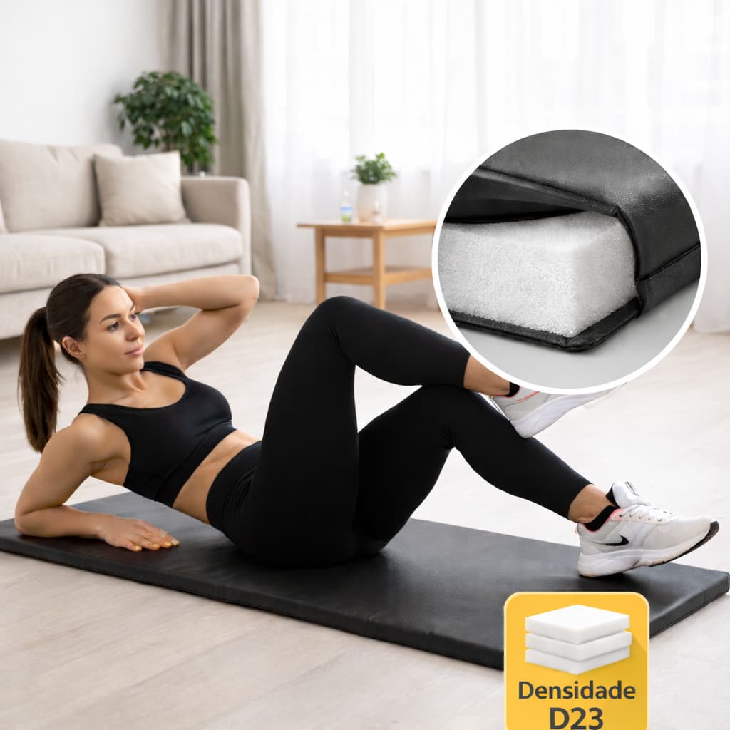 Colchonete Fitness Yoga Alongamento Pilates Treino Casa Tapete Exercícios Confortável Duravel Sala