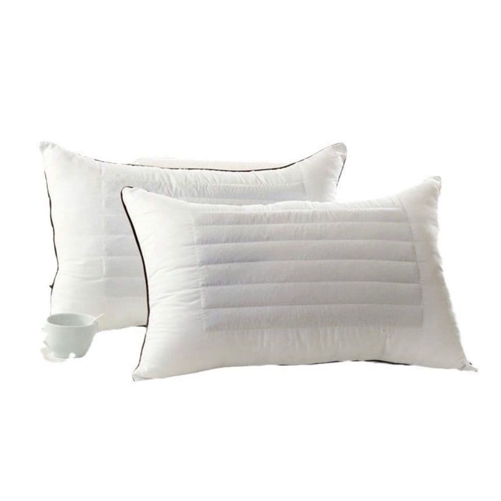 KIT 2 Travesseiros Branco Zigue-Zague - Design Texturizado e Conforto Premium