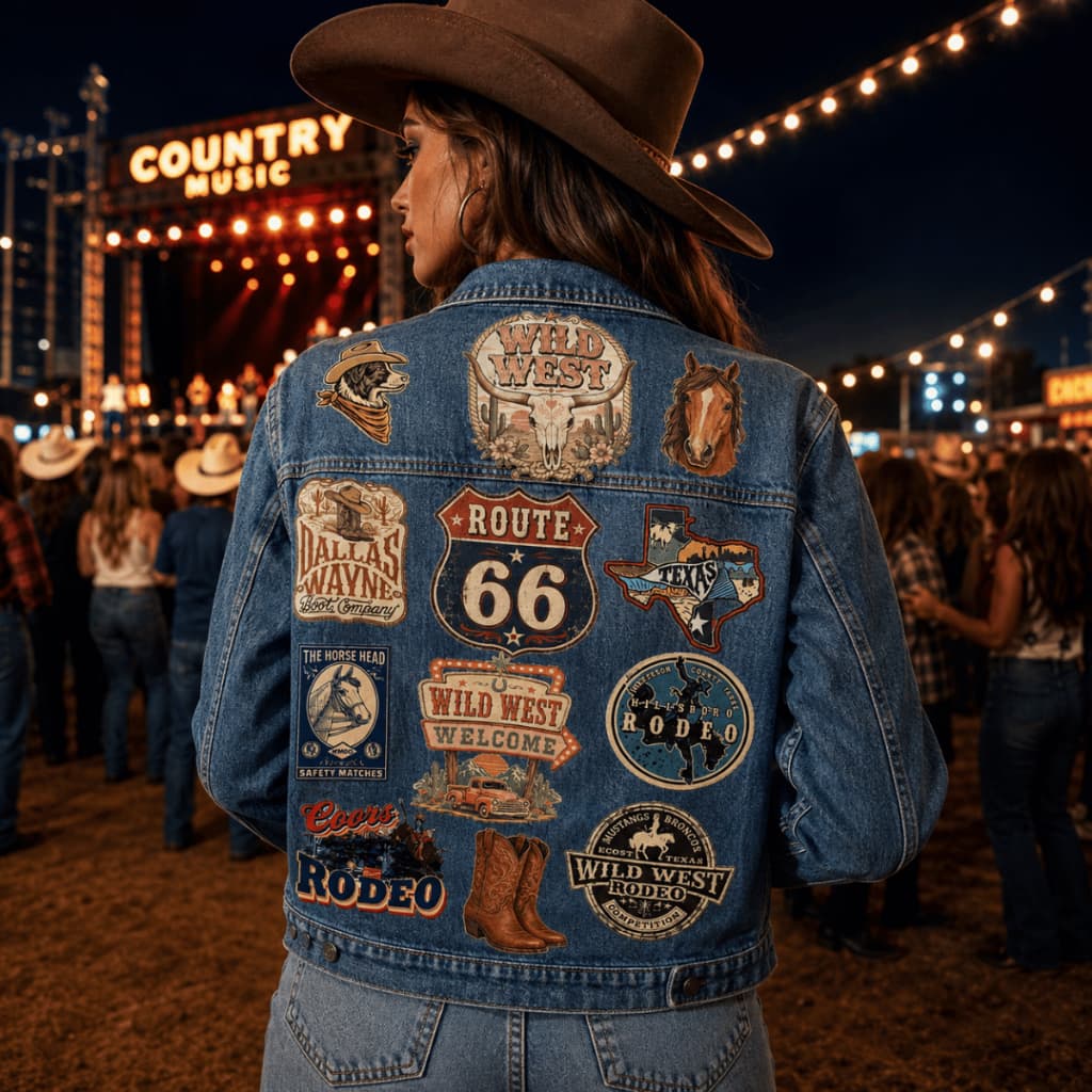 Kit Adesivos DTF para Roupas Aplicação com Ferro Personalização Country K-Pop Brasil