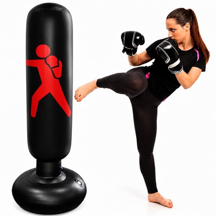 Saco de Box Inflável Adulto Base De Água Ou Areia Treino Boxe Muay Thai Kickboxing Resistente