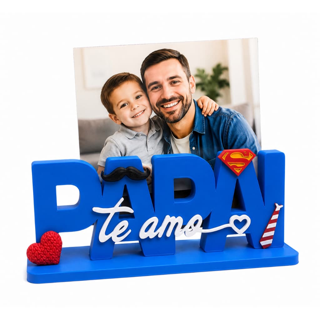 Letreiro Porta Retrato Personalizado Dia Dos Pais 4 Versões
