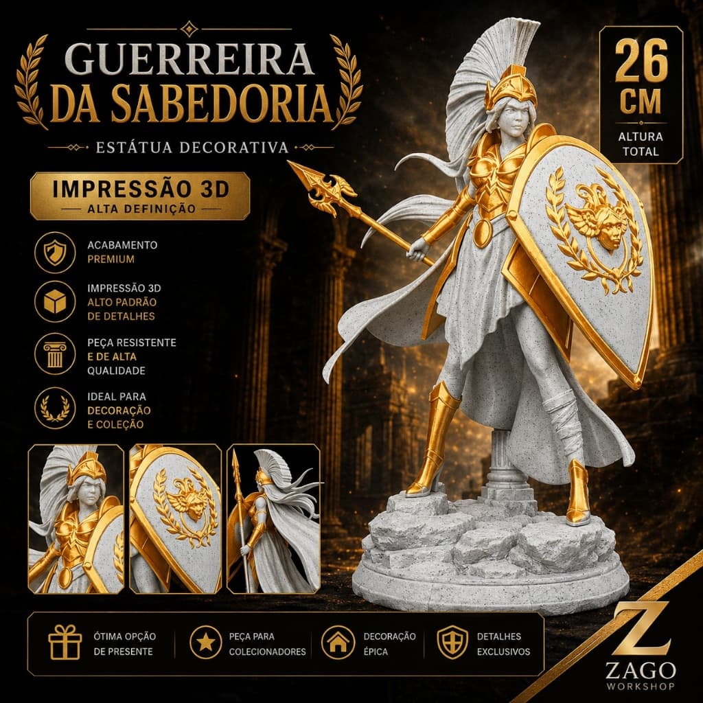 🛡️ Atena – Deusa da Sabedoria - Zago's Workshop