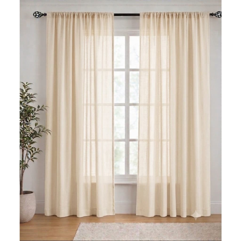 Cortina 4.00 x 2,50m Versatil para Janela e Portas de Quarto/Sala/ Escritorio - Tecido Micropercal com Passante s/ilhos