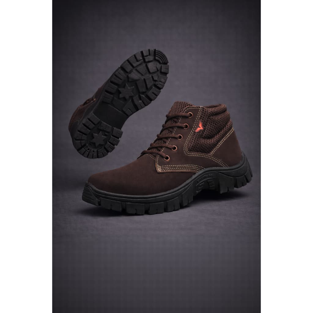 Botina Masculina Casual Cano Curto Conforto Trilha Adventure Bota Coturno Masculina Trabalho Sapato Macio