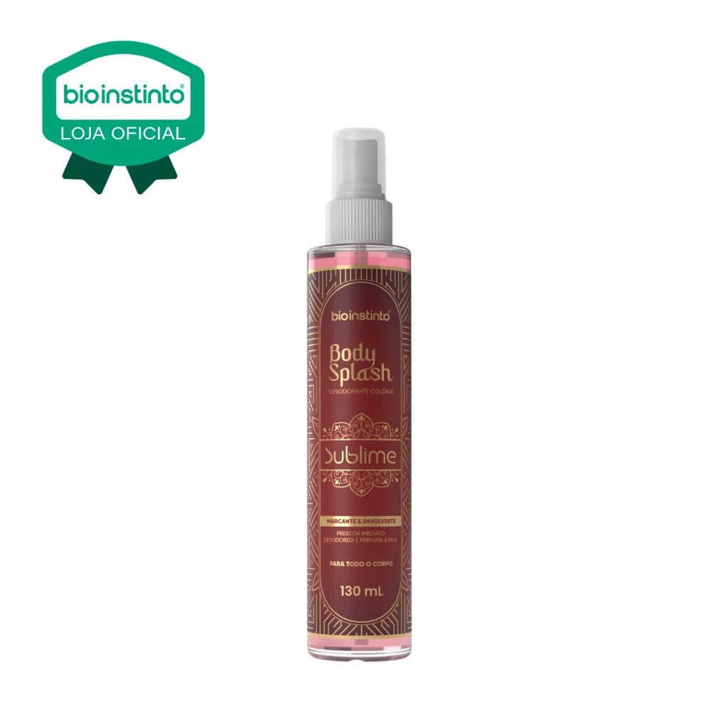 01 un Body Splash SUBLIME Bio Instinto 130ml Desodorante Colônia Feminino Lançamento Delicado