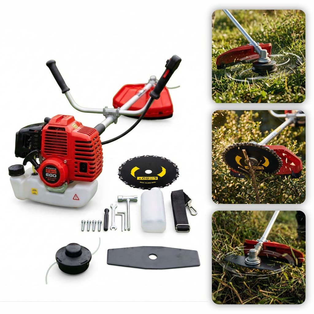 Roçadeira Gasolina Lateral Terra Eco-ert 520 52cc 2,5hp 2 Tempos Com Motopoda Podagalhos E Disco De Motosserra