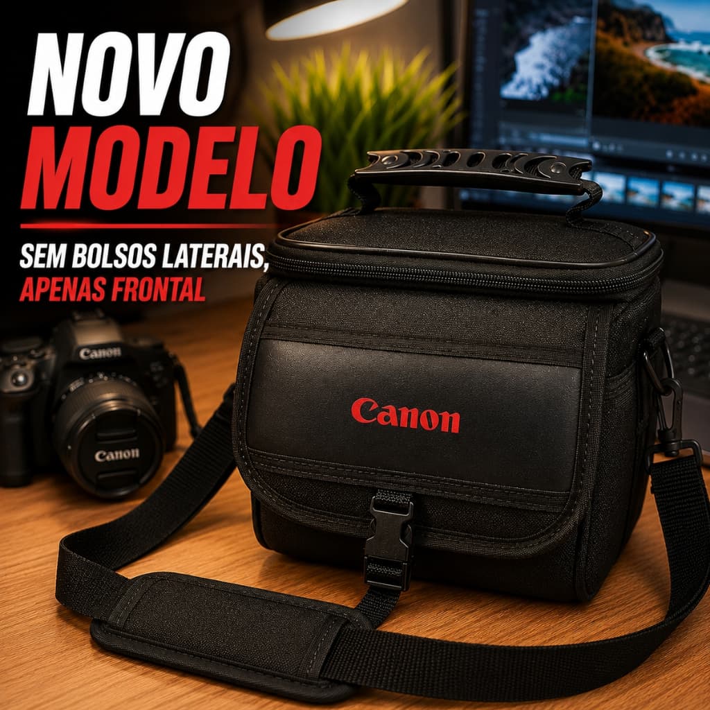 Bolsa Case Fotográfica Canon Para Acessórios e Câmeras Dslr T3 T4 T5 T3i T4i T5i T6i T7i T6s T100