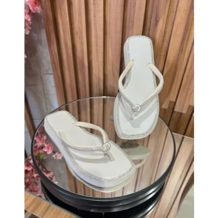 Chinelo Feminino Glitter Strass Feminino Leve e Macio Verão
