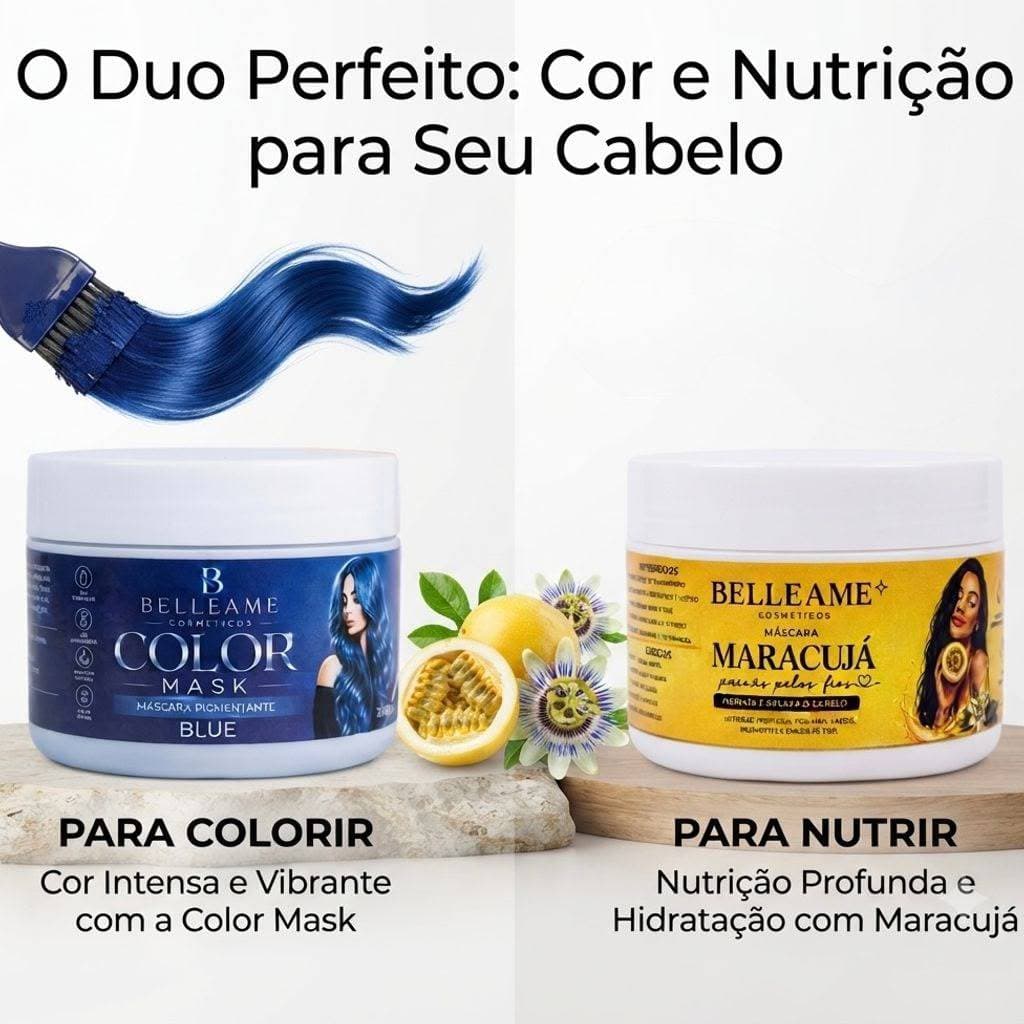 Kit Mascara Blue e Mascara de Nutrição Maracujá