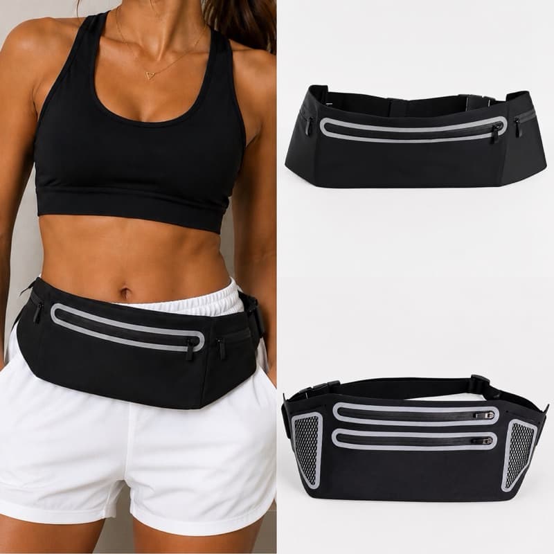 Pochete Esportiva Running Impermeável Porta Celular Cinto de Corrida Academia Caminhada - Pochete de Corrida Ajustável