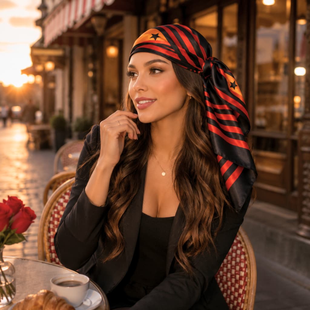Lenço Cetim Seda Echarpe Lenco Pashmina Feminino 90x90cm