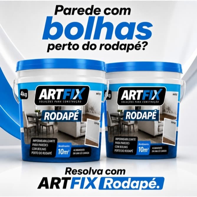 COMBO COM 2 PRODUTOS Artfix 4kg para Rodapés Ajuda a Evitar Bolhas e Tinta Estufada