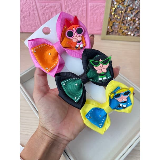 kit Laço Meninas Superpoderosas | Florzinha, Lindinha e Docinho | Unidade ou Kit