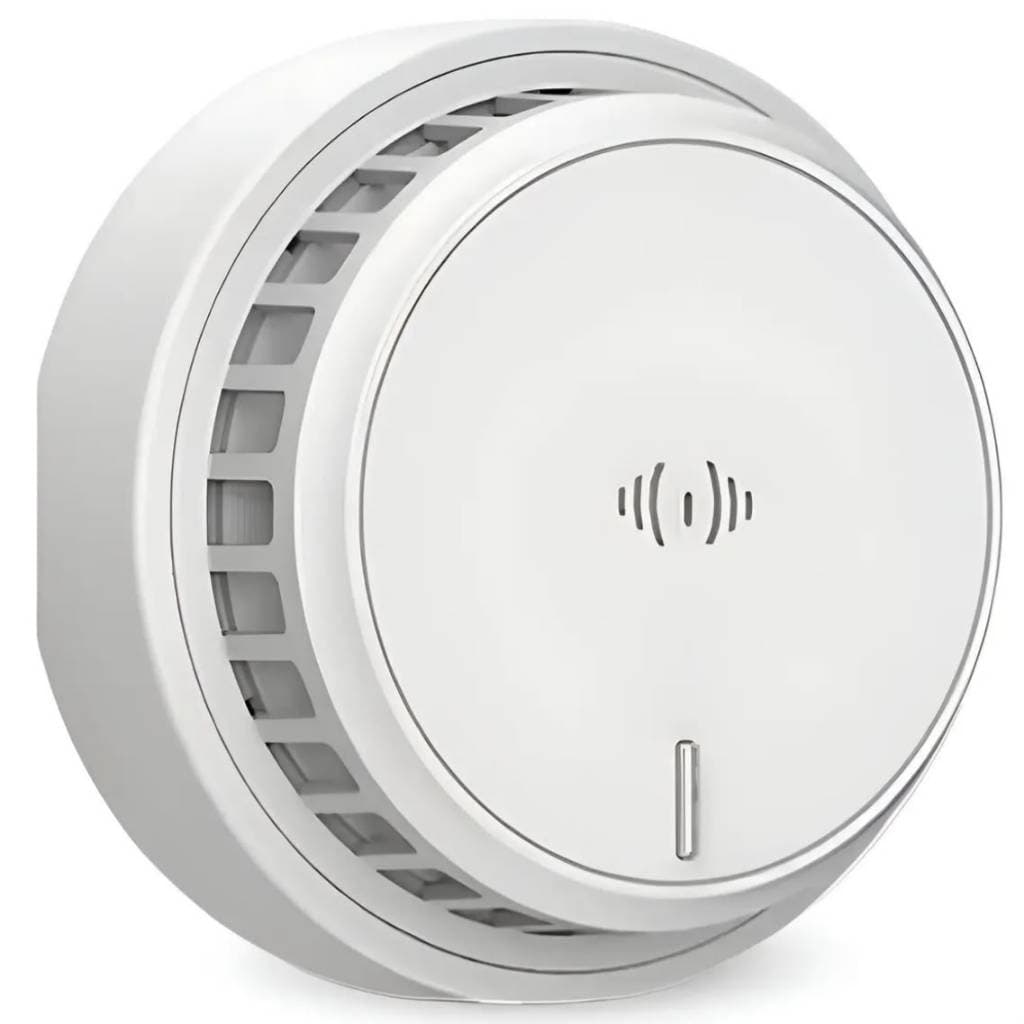 Sensor de Fumaça Sem Fio Seisa HC-84 com Botão de Emergência – Branco