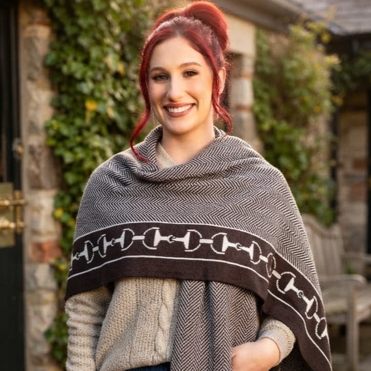 Manta Larga Estribo Campeira Uma Face Gaúcha Tricot Inverno Pampa Cachecol Prenda Rodeio Country Equestre Longa Lã Capa