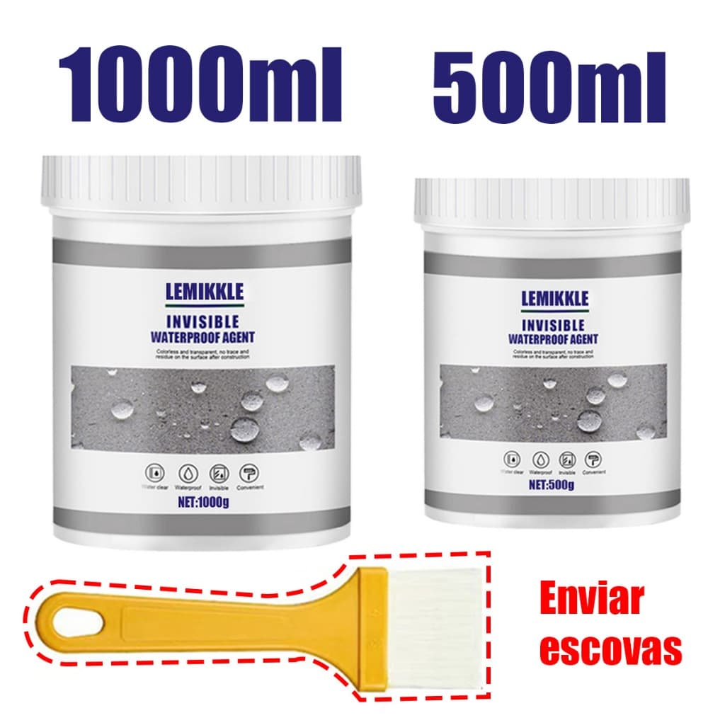 Invisível Impermeável 300ML/500ML/1000ML Agente De Revestimento Transparente Anti-Vazamento + brush
