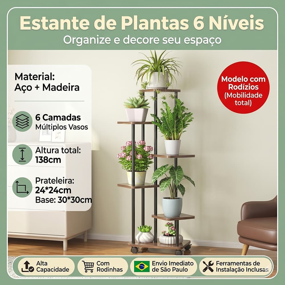 Suporte De Flores Multifuncional De Luxo Rack De Armazenamento Móvel Prateleira Que Economiza Espaço Organizador Plantas