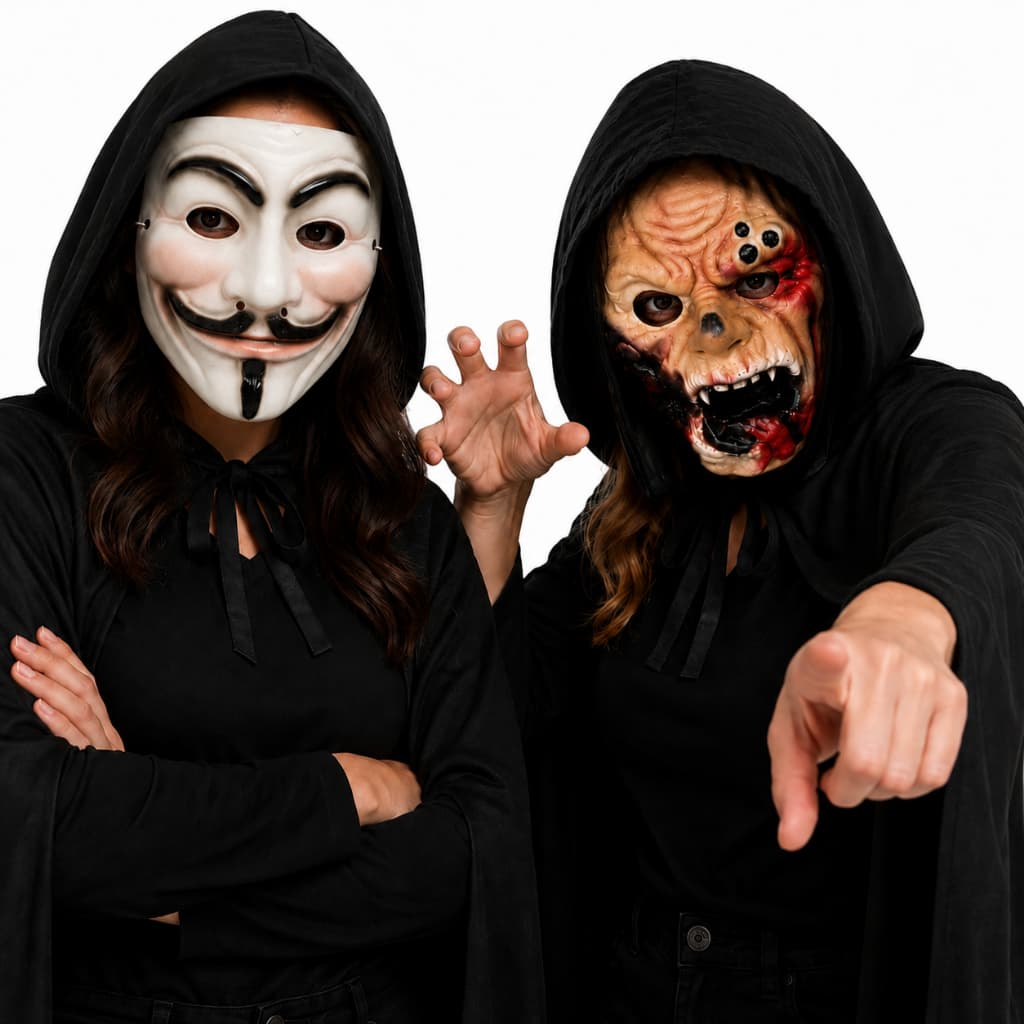 Máscara De Halloween Para Festa Fantasia Assustadora Em Eva