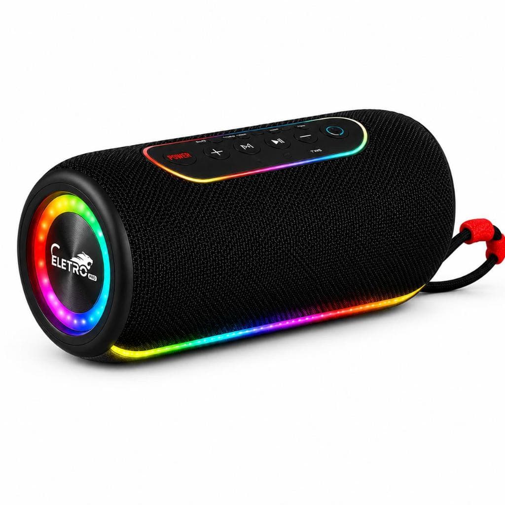 Caixa de Som Bluetooth 100W RGB Portátil Resistente à Água USB TF TWS FM Bateria 3600mAh IPX5 Recarregável top