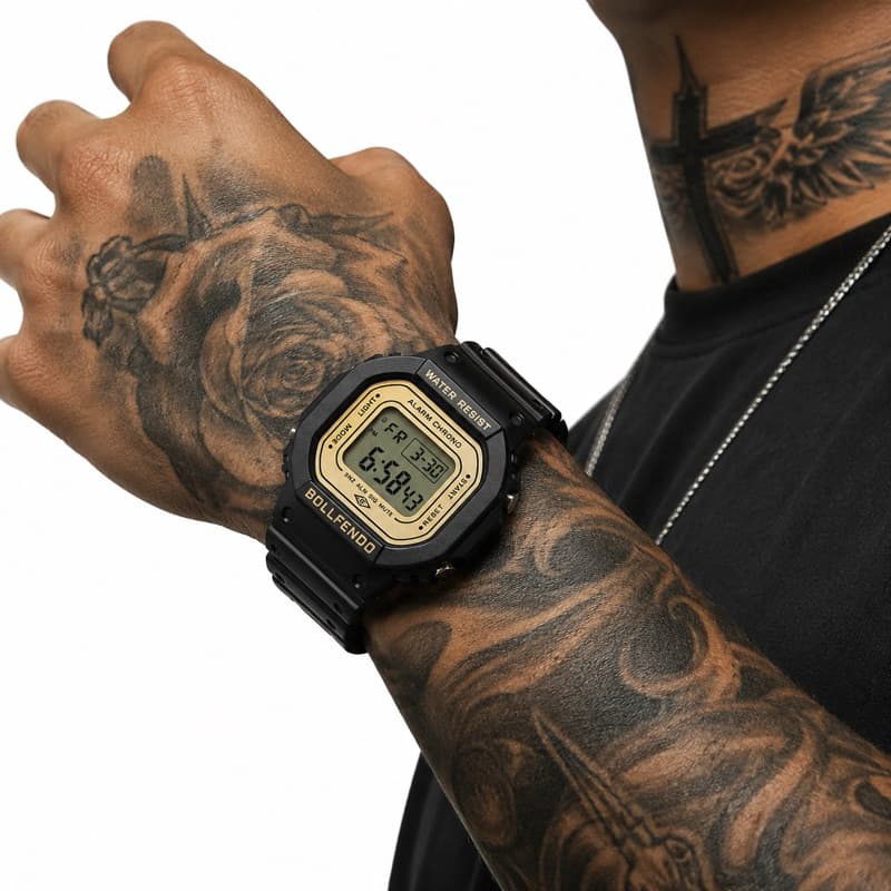 Relógio Digital Masculino Shock Resistente à Água | LED + Cronômetro | 30 Dias de Garantia