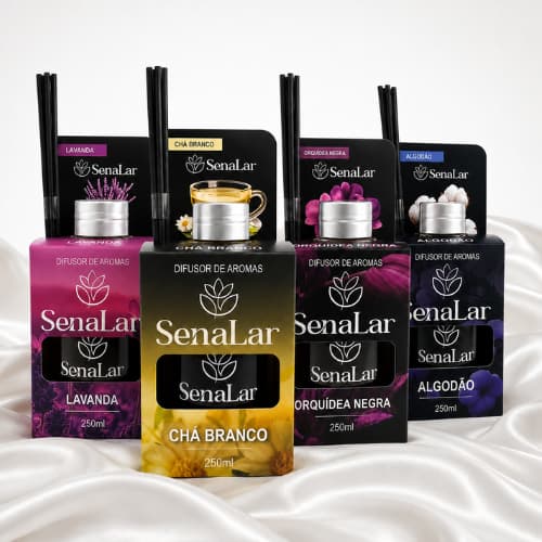 Difusor de Aromas SenaLar 250ml Aromatizador de Ambiente Perfume para Casa