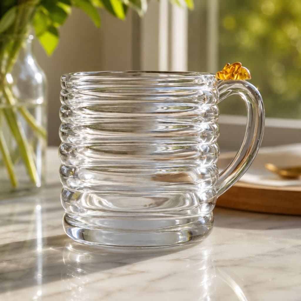 Caneca  De Chá Pires Little Bee 200ml De Cristal Ecológico Lyor