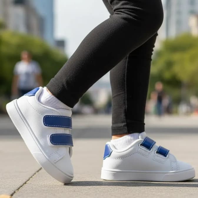 Tênis Infantil Menino Velcro casual Confortável Leve Escolar Antiderrapante