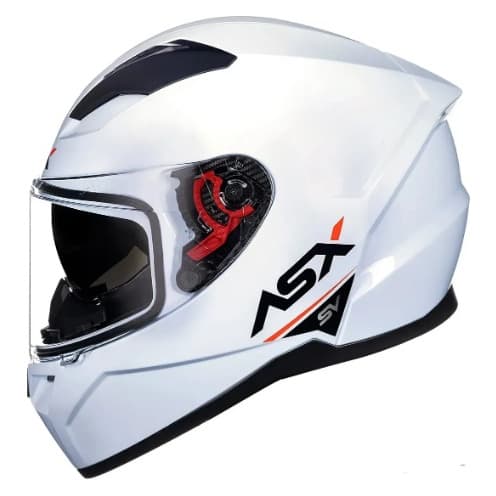 Capacete Moto Integral C/ Óculos Asx City Sv Solid Branco