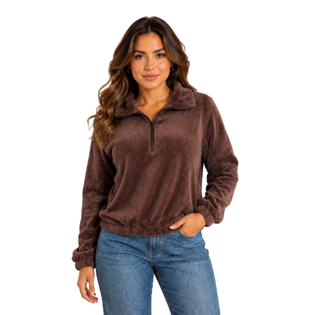 Blusa Casaco Teddy Feminina Peluciada Inverno Moda Blogueira Curta Casual Quentinha