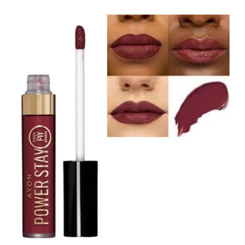 Batom Líquido Avon Power Stay 7ml com Cobertura Intensa e Longa Duração