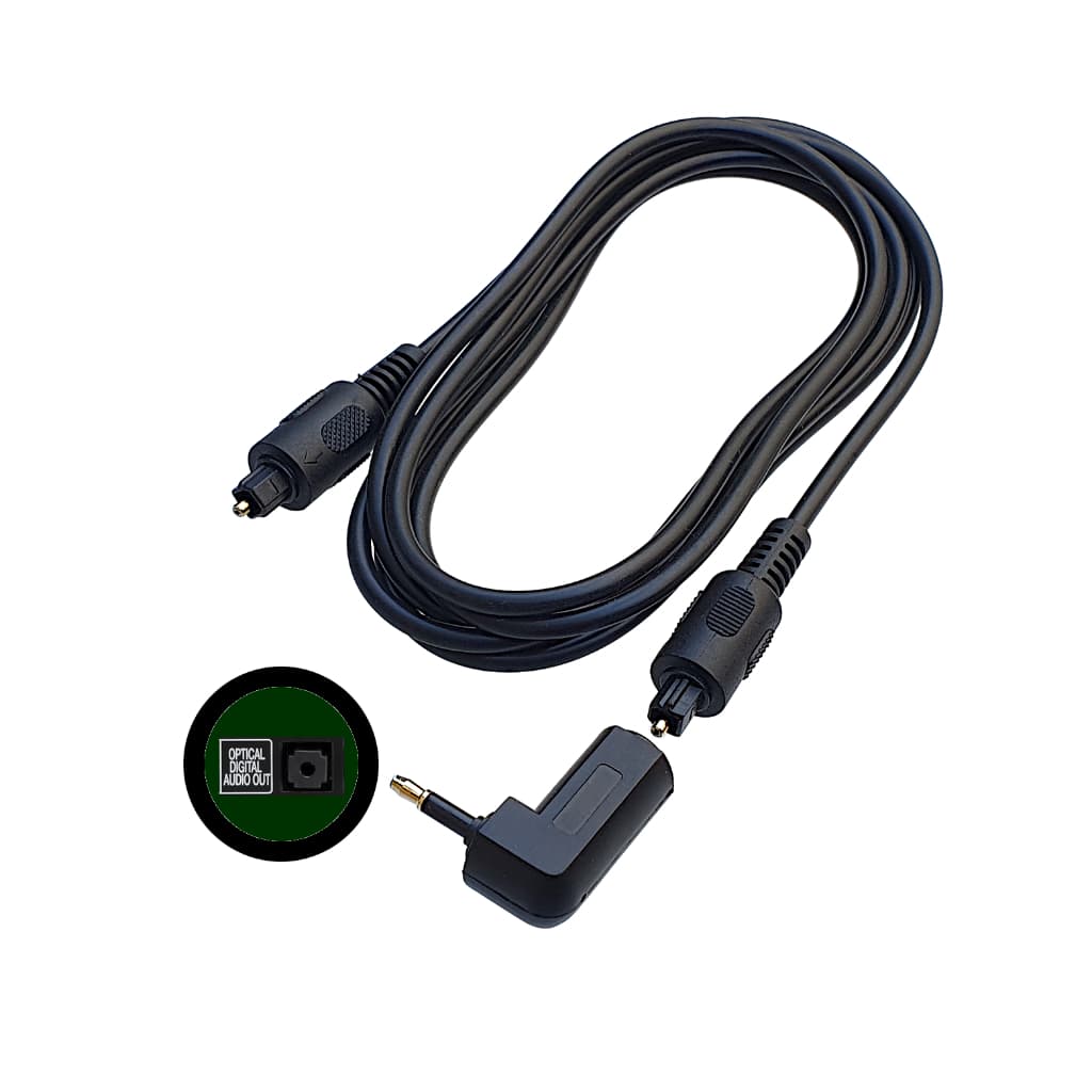 Cabo Óptco 2Mts. Com Adaptador Pino L Óptco Em 90 Graus 3,5mm