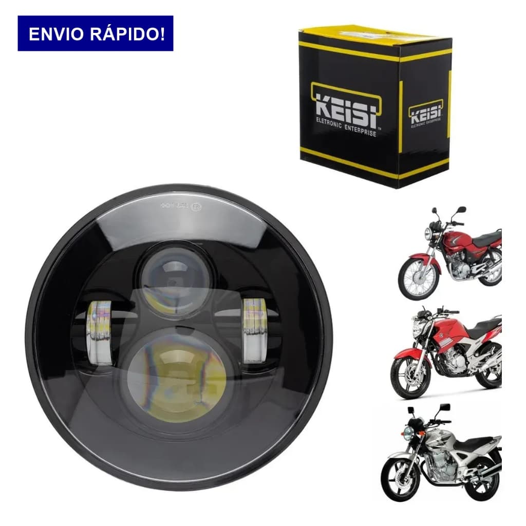 Farol Led Cbx 250 01/08 - Fazer 250 - Ybr 125 06/08